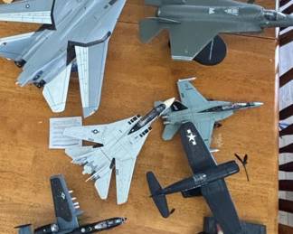 Model Aircraft and Tank Collection with Americana Decor
