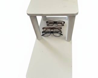 Furinno TurnNTube Tier White Side Table