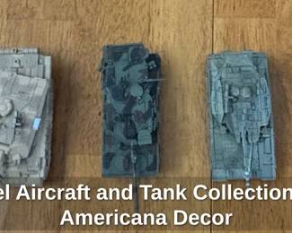 Model Aircraft and Tank Collection with Americana Decor third image