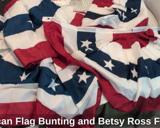 American Flag Bunting and Betsy Ross Flag Set