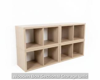 Wooden Box Sectional Storage Unit second image