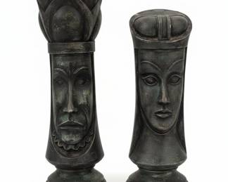Vintage Peter Ganine Gothic Style Chess Pieces  King and Queen