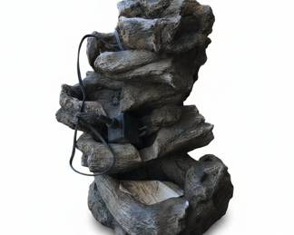 Alpine Corporation in. Tall Outdoor Tier Rock Waterfall Fountain