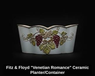 Fitz  Floyd Venetian Romance Ceramic Planter or Container