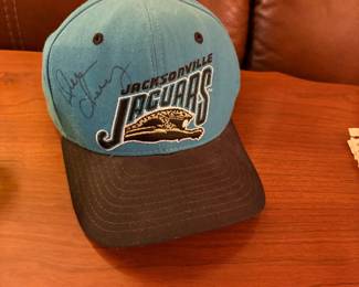 Deron Cherry Jaquars Hat signed