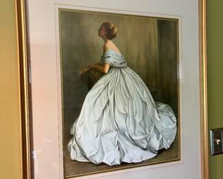 Vintage framed art print titled "Sound of Music" by artist Joanne Pemberton-Longman signed JPL 1969