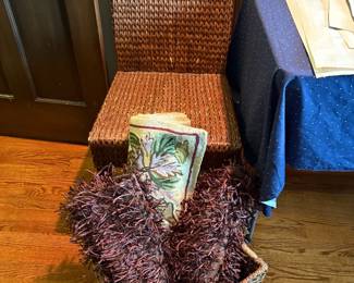 Unique Rugs and wicker parson chair