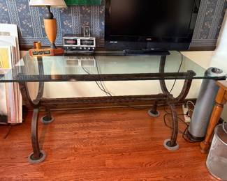 Beautiful bevelved glass desk