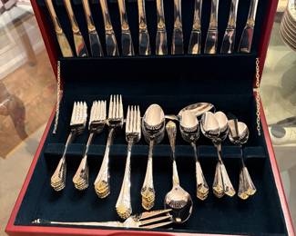 Towel Flat ware with gold ends