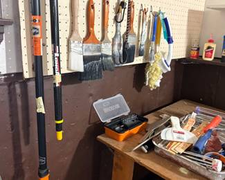 Paint brushes and paint supplies