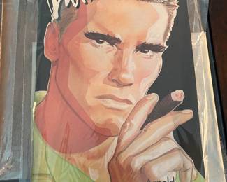 Andy Warhol's "Interview" Magazine. Vintage 1985 issue featuring Arnold Schwarzenegger on Cover 11"X17" format. Excellent condition.