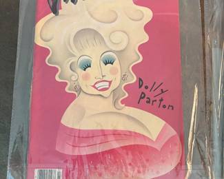 Andy Warhol's "Interview Magazine.  Vintage July 1984 issue of "Interview" magazine featuring Dolly Parton.  Cover art is an illustration by Richard Bernstein. 11"X17" Format.  Issue contains celebrity interviews. Excellent condition
