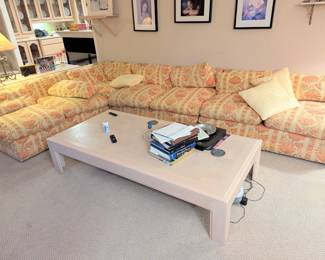 Large coffee table and sectional