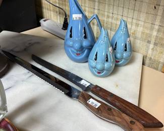 Vtg Handy Flame Gas Co Teardrop Ceramics