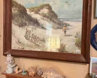 Wooden Shelf, Wall art, Shells