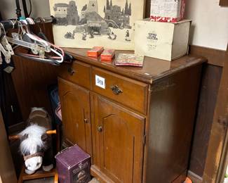 Wooden Cabinet, Christmas Decor