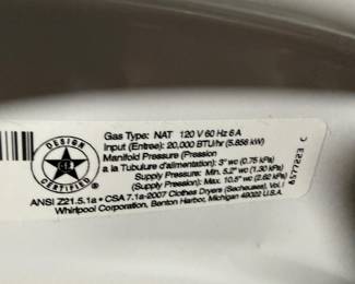 Whirlpool Front load dryer