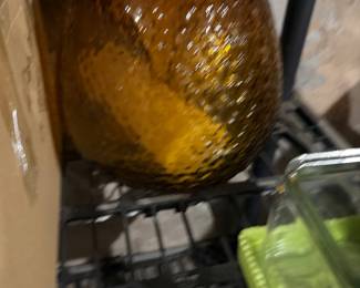 Amber Colored Candle holder