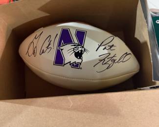 NorthWestern Wildcats signed football Pat Fitzgerald