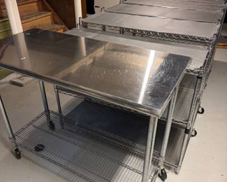 Stainless steel rolling carts