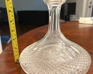 R66 - Large Galway Crystal Decanter. Measures 9" tall. No issues noted.