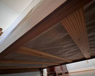 R11 - $175. Lexington Furniture Chez Michelle Cherry Queen Bed Headboard/Footboard/Railings. NO mattress included. Measures 64" wide x 58" tall headboard.