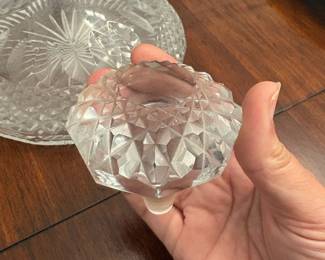 R66 - Large Galway Crystal Decanter. Measures 9" tall. No issues noted.