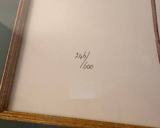 R12 - $30. Wendy Walsh signed & numbered Botanical Print #246/600. Measures 17.25" x 21.25"