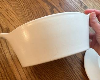 R36 - $20. Corning Ware Creations Stoneware 1.5qt covered casserole.