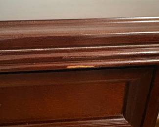 R17 - $80. Pair of Nightstands. Measures 26" x 16" x 26" tall. Some signs of gentle use but drawers slide as they should.