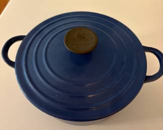 R57 - $30. Le Creuset #8. HEAVY burn marks. See photos.