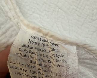 R22 - $15 each. 2 Available. Twin Size White Cotton textured bed covers.