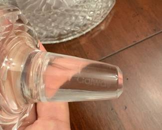 R66 - Large Galway Crystal Decanter. Measures 9" tall. No issues noted.