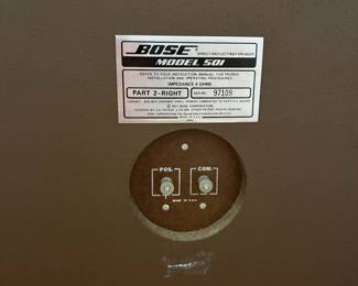 R9 - $100. Vintage Bose 501 Series Speaker. Walnut grain veneer. No wires/cords included.