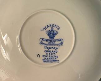R2 - $30. Mason's Ironstone Regency pattern. 8 soup bowls & saucers. Good Condition.