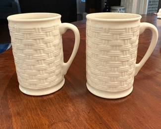 R68 - $20. Pair of Belleek Mugs. Excellent Condition - no issues noted .