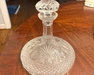 R66 - Large Galway Crystal Decanter. Measures 9" tall. No issues noted.