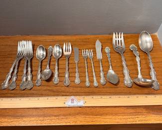 S2 - $1,600. BUY IT TODAY PRICE. Or Highest Offer by Friday 9AM. Sterling. 744 grams. Mostly Monogrammed Sterling Flatware - see photo of piece count. STERLING WILL NOT BE AT THE HOME. IT WILL BE SOLD PRIOR TO SALE OPENING.
