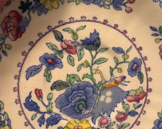 R2 - $30. Mason's Ironstone Regency pattern. 8 soup bowls & saucers. Good Condition.