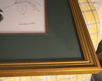 R13 - $30. Wendy Walsh signed & numbered Botanical Print #246/600. Measures 17.25" x 21.25"