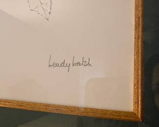 R12 - $30. Wendy Walsh signed & numbered Botanical Print #246/600. Measures 17.25" x 21.25"