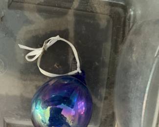 Glass Eye Studio Hand Blown Iridescent Glass Ornament