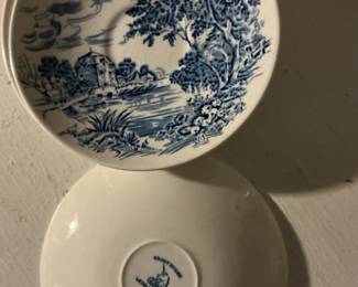 Enoch Wedgwood "Countryside" Pattern Saucer Set