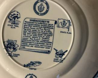 Massachusetts Commemorative Plate - Alfred Meakin for J.H. Roth & Co.