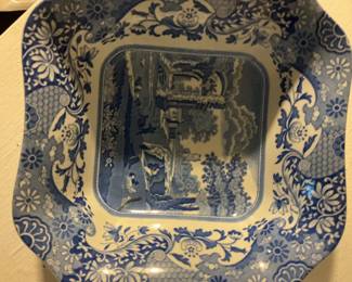 Spode Blue Italian Square Vegetable Dish