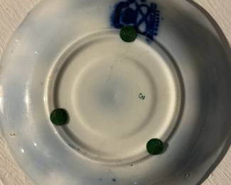 Flow Blue Lancaster Pattern Saucer by New Wharf Pottery