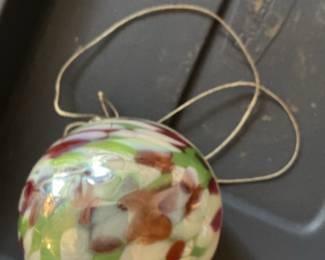 Assorted Blown Glass Ornaments with Confetti and Millefiori Elements