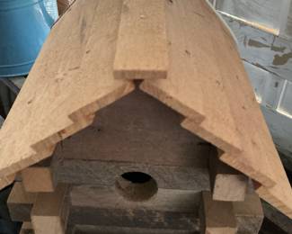 Rustic Log Cabin Birdhouse