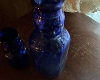 Cobalt Blue "Dr. Daniels' Celebrated Indian Tonic" Medicine Bottle