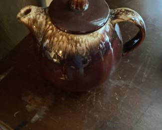 Hull Pottery Brown Drip Glaze Teapot